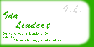 ida lindert business card